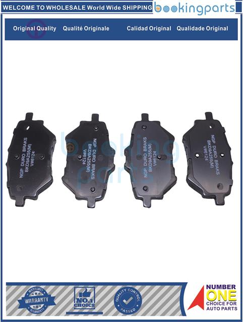 BKD9A255(M)-E5, CITROEN C4 09-18, BERLINGO/PEUGEOT PARTNER 18-, HAVAL H2 14-/PEUGEOT 308 09-21, 408 14-,FORTHING T5L 2019--Brake Pad....256717