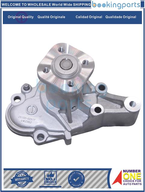 WPP22657-[G4HD,G4HG,G4HE]I10 GASOLINE 07-13 1.1L,PICANTO BA 04- 1.0L,ATOS 03-10 1.1L,-Water Pump....127071