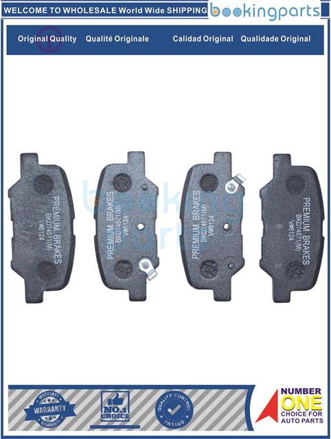 BKD74571(M)-M6 12-,ATENZA 12-,ASX 12-,ECLIPSE 2017-,OUTLANDER 12-,-Brake Pad....194108