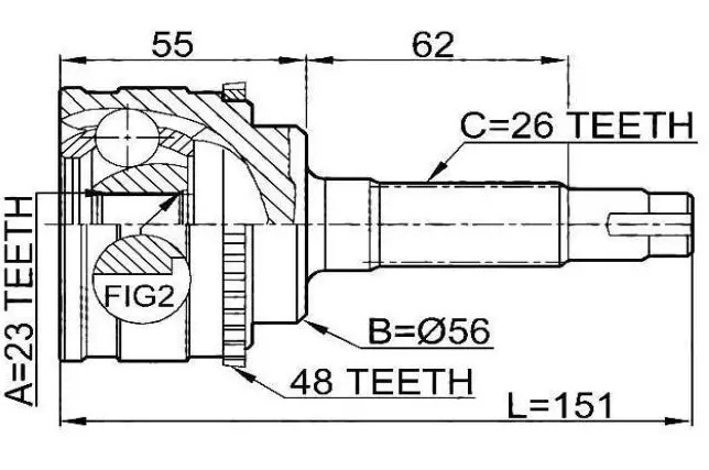 CVJ9C627 - CORSA/TERCEL 90-94  ............268390