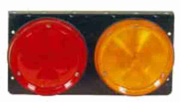 TAL501539(LENS) - TRUCK TAIL LAMP AMBER AND RED CIRCLE ............2005067