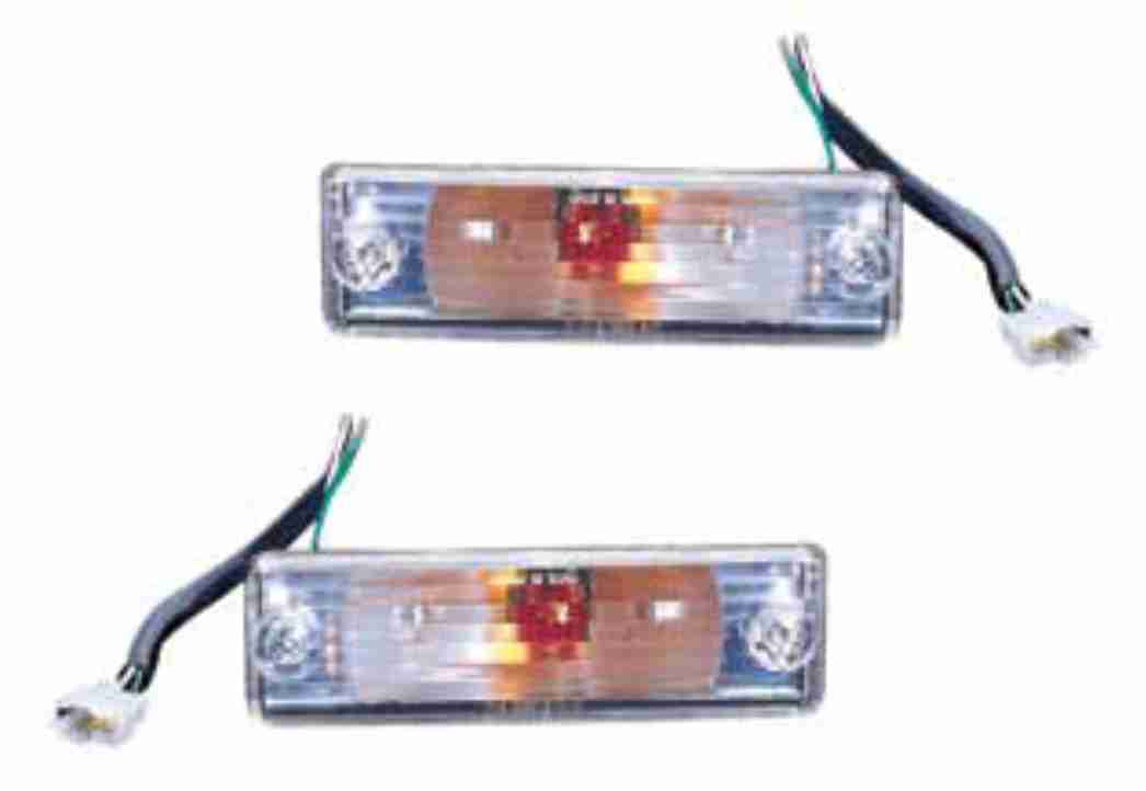 FRL504498 - 2008531 - 323GLX 88-89 626GLX AND MAZ P/UP BUMPER LAMP CRYSTAL PAIR
