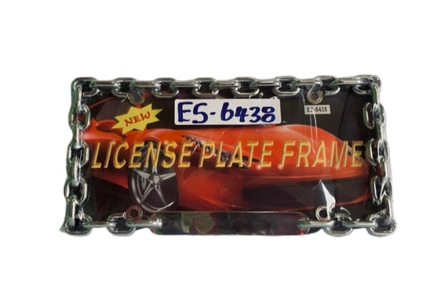 LPF529774 - 2043950 - LICENSE PLATE FRAME ES-6438 ZINC CHAIN CHROME