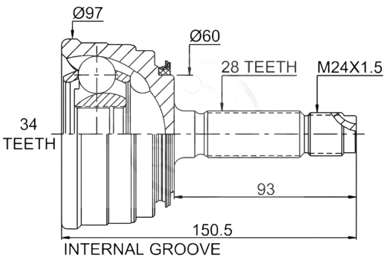 CVJ3D105 - ACURA 92-94  ............271579