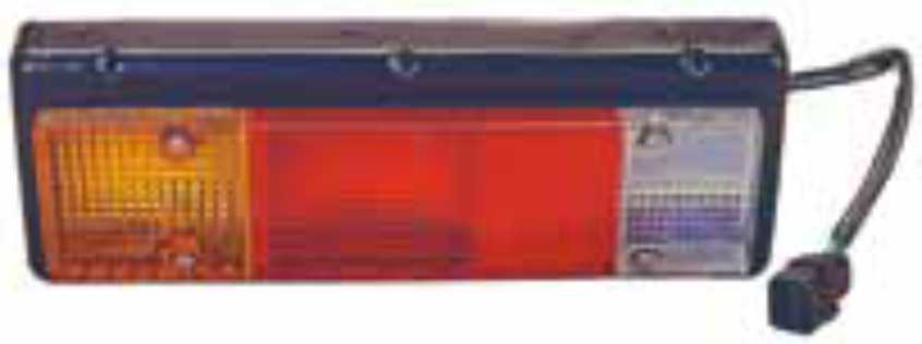 TAL55535(L) - 2004250 - CANTER SMALL AMBER RED CLEAR TAIL LAMP
