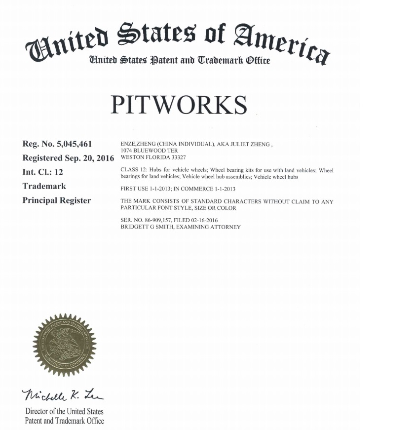 Pitworks44938
                                - PITWORKS REG.NO.5,045,461
                                - Pitworks Bearing
                                ....235165