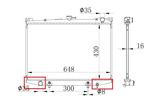 RAD45873(16MM)-TERRANO/PATHFINDER D21 88- -Automotive Radiator....138856