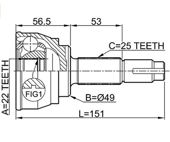 CVJ32646 - CV JOINT MICRA / MARCH K12 02- ............2042948