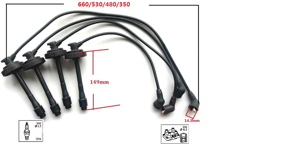 SPW59907(SILICON)-CAMRY 86-91-Plug Cord Set....157472