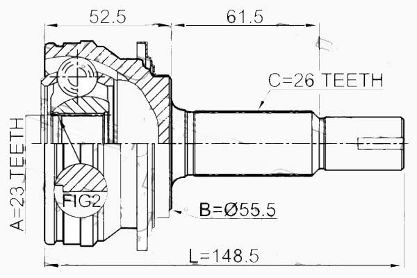 TRE65685 - AURIS 06-12,BELTA 05-12,COROLLA 07-14,COROLLA AXIO/FIELDER 12-,PROBOX 14- ............2046279